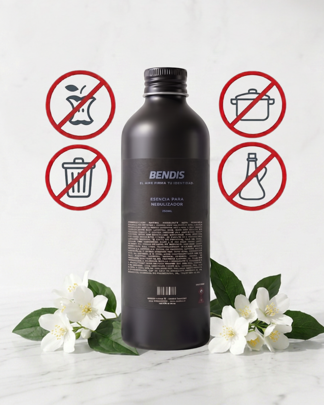 NEUTRALIZADOR DE OLORES BENDIS — Jazmín | Alcantarilla · Basura · Comida · Fritura · Descomposición