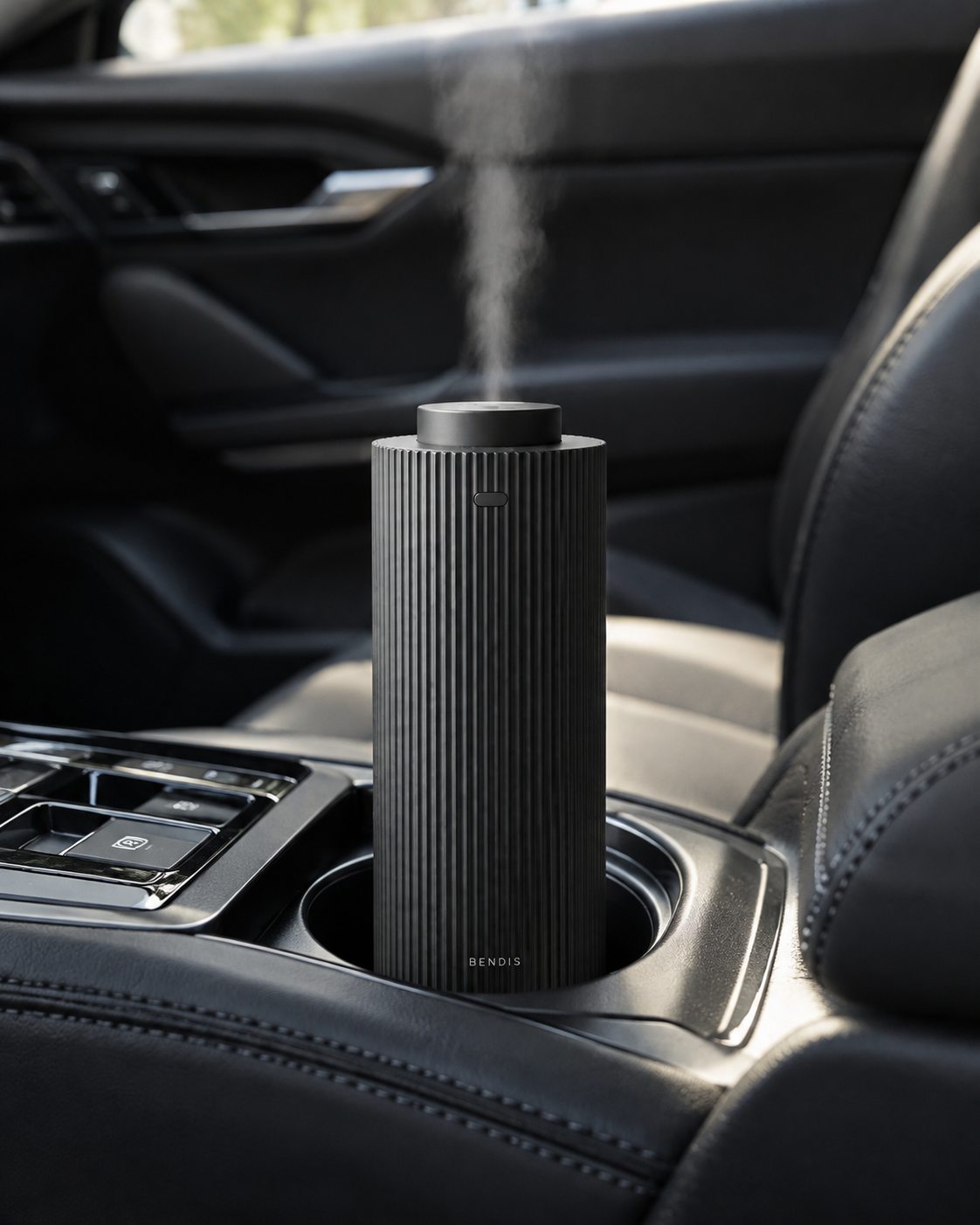 BENDIS DRIVE en el portavasos del coche: difusor de aromas sin agua