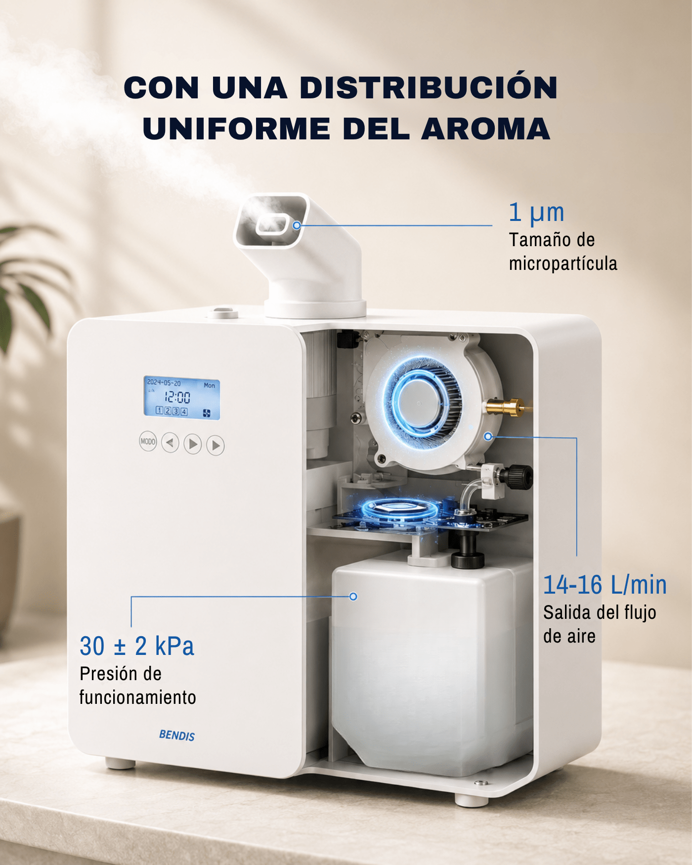 Difusor de aroma BENDIS HALO – En instalación | Difusor industrial para espacios hasta 800 m²