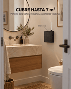 El difusor BENDIS PULSE aromatiza hasta 7 m², ideal para baños y aseos