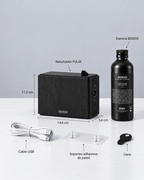 Contenido de la caja del difusor BENDIS PULSE: difusor, esencia y accesorios