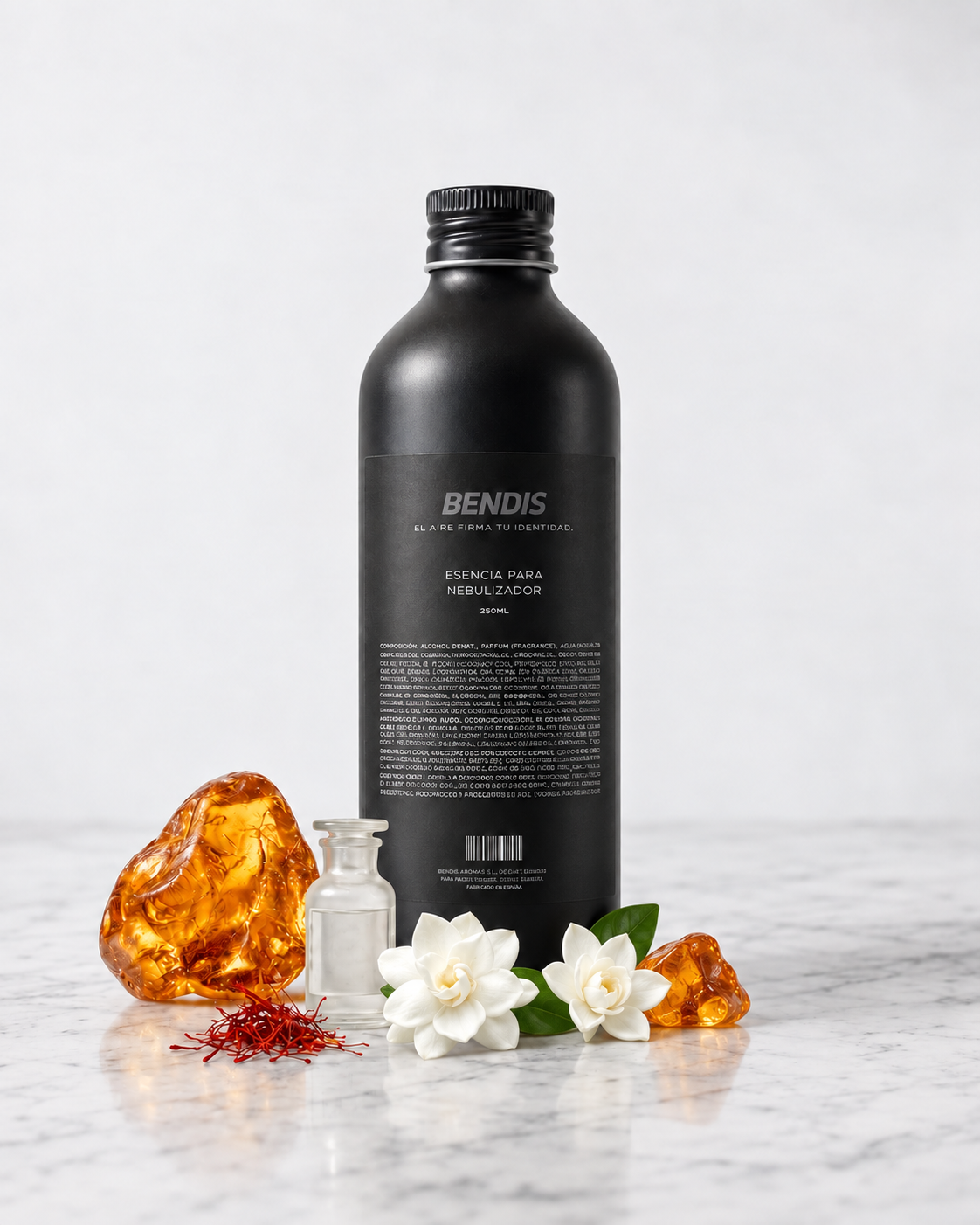 Recharge de fragrance BENDIS Nº22 sucrée boisée de 250 ml pour diffuseur, avec ambre, safran et jasmin