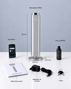 Contenido y medidas del difusor BENDIS WAVE: difusor, esencia y accesorios