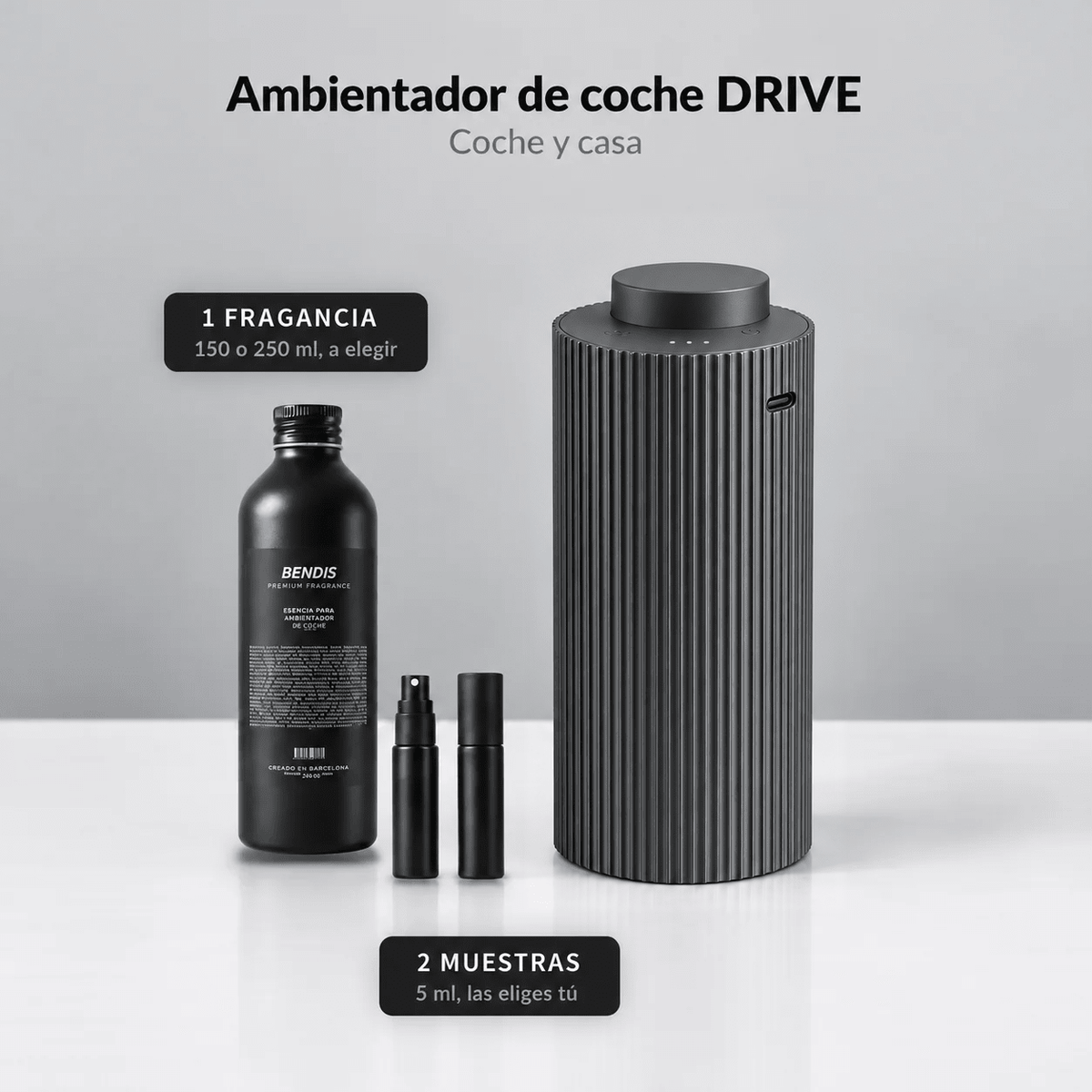 PACK BIENVENIDA - PARA TU COCHE · BENDIS DRIVE + fragancia + 2 muestras gratis - BENDIS