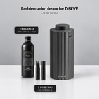 Pack ambientador de coche BENDIS DRIVE titanio con fragancia de 150 o 250 ml y 2 muestras gratis
