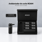 Pack ambientador de coche BENDIS ROAM negro con sus 6 esencias de 5 ml incluidas